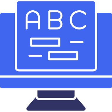 Bilgisayar. Web simgesi basit illüstrasyon