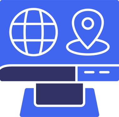 İnternet simgesi, vektör illüstrasyonu