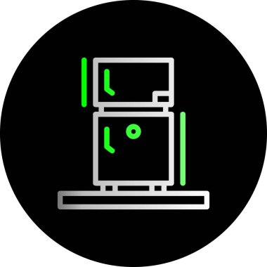 Bilgisayar monitörü, ekran ve dizüstü bilgisayar. Siyah renkli izole vektör illüstrasyonu