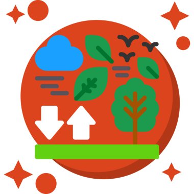 Çevre koruma kavramı düz simge uzun gölge, vektör 10 çizgi ortamı