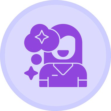 Bir kadın yıldız simgesinin vektör çizimi