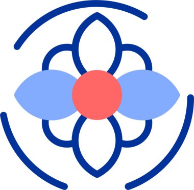 çiçek simgesi, illüstrasyon vektörü basit tasarım