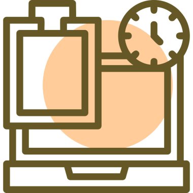 Saat simgesinin vektör illüstrasyonu