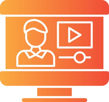 video simgesi vektör illüstrasyonu