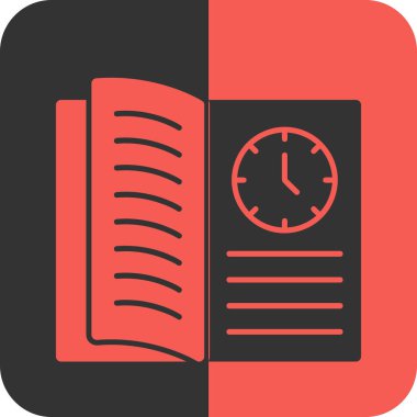 Alarm saat simgesi, basit tasarım vektör çizimi