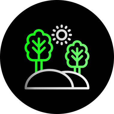 Eşsiz Güneş Vektörü Kabartma Simgesi