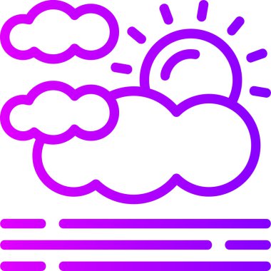 Bulut simgesi vektör illüstrasyonu