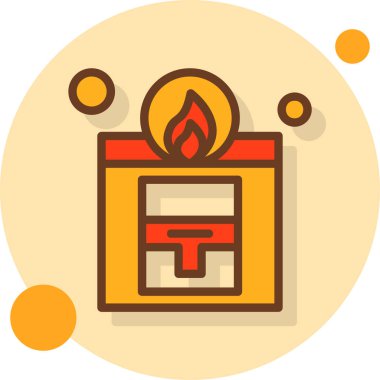 Yangın. Web simgesi basit illüstrasyon