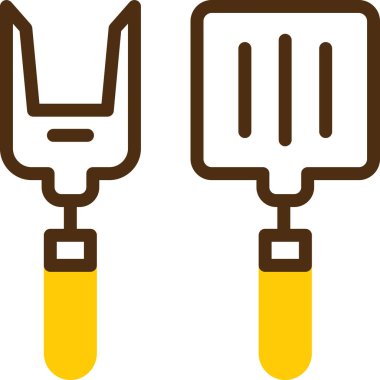 Mangal. Web simgesi basit illüstrasyon