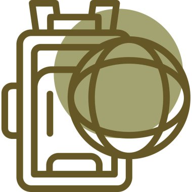 Küre. Web simgesi basit illüstrasyon