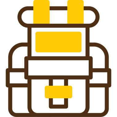 Evrak çantası simgesi renk ana hatları vektörü