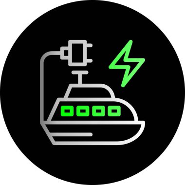 Benzersiz pil vektör simgesi