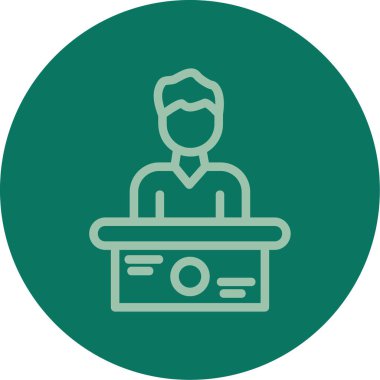 İş adamı simgesinin vektör illüstrasyonu