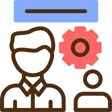 Çalışan. Web simgesi basit illüstrasyon