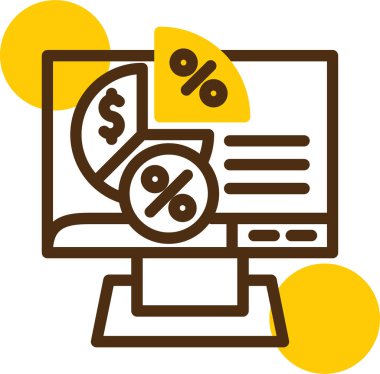 dolar sembollü dizüstü bilgisayar, vektör illüstrasyonu