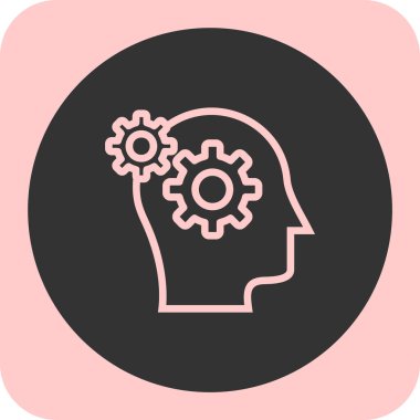 İnsan kafası simgesinin vektör illüstrasyonu