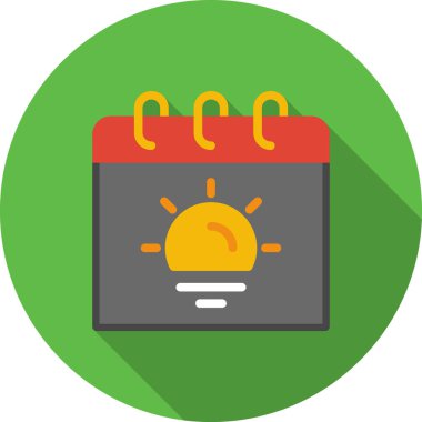 Güneş düz simgesi. vektör çizim