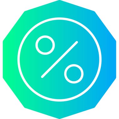 yüzde simgesi, vektör illüstrasyonu