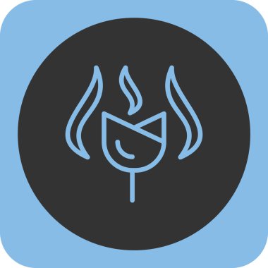 soyut arkaplanda şenlik ateşi simgesi izole edildi