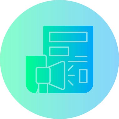 Konuşmacı. Web simgesi basit illüstrasyon