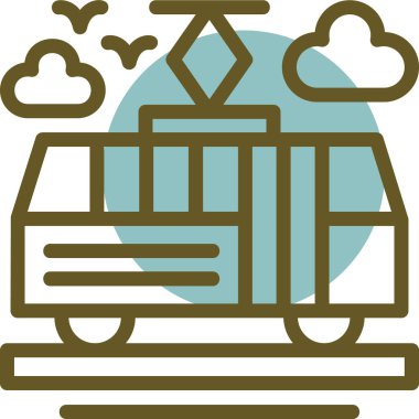 bus simgesi vektör illüstrasyonu