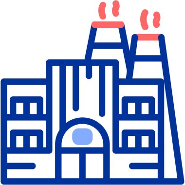 Bina. Web simgesi basit illüstrasyon