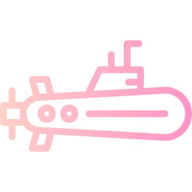 denizaltı simgesi, basit vektör biçimi