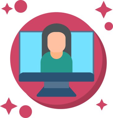 Bilgisayar. Web simgesi basit illüstrasyon