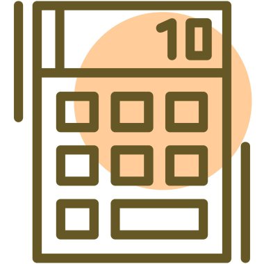 Hesap makinesi. Web simgesi basit illüstrasyon