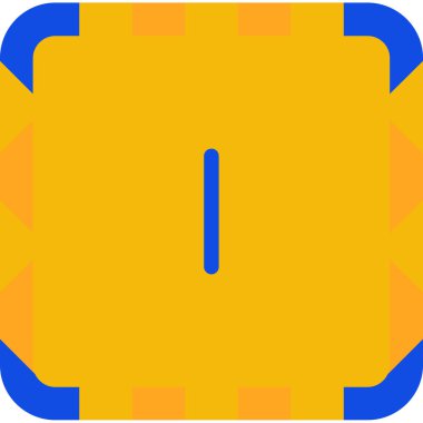 Bir kutunun sarı simgesinin vektör çizimi