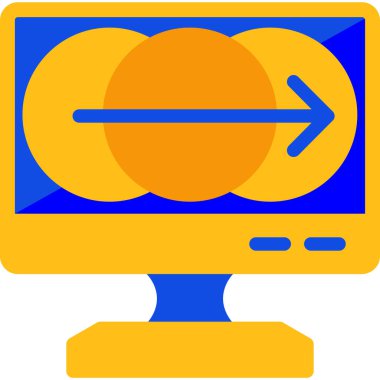 Bilgisayar. Web simgesi basit illüstrasyon