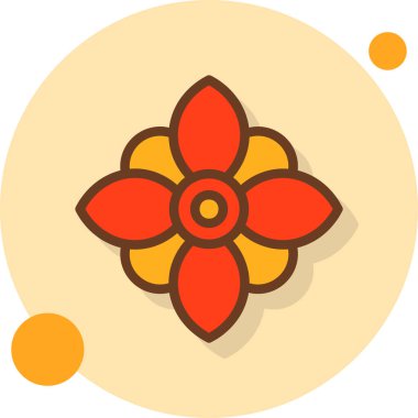 Çiçek. Web simgesi basit illüstrasyon