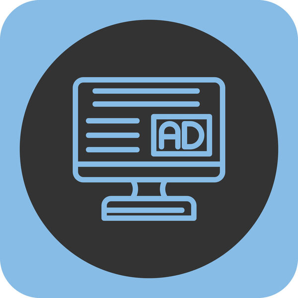 advertisement icon isolated on abstract background