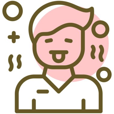 Termometre simgesi olan bir adamın vektör çizimi