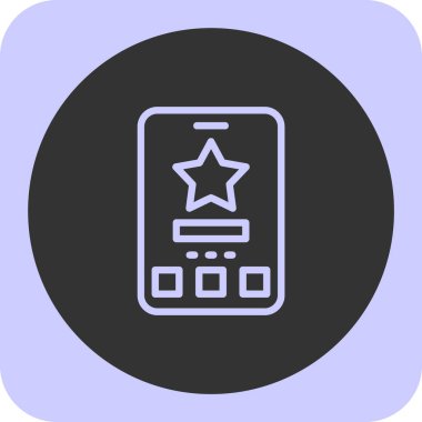 Cep telefonu. Web simgesi basit illüstrasyon