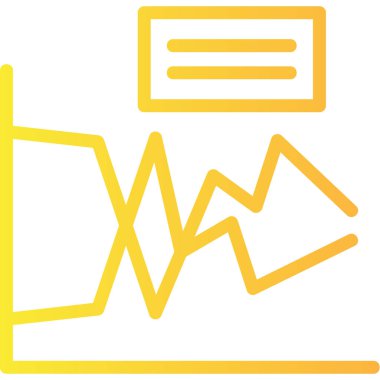 veri analiz grafiği simgesi ana hat biçiminde