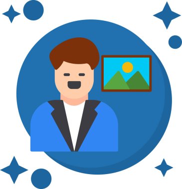 işletme lideri simgesi düz stil