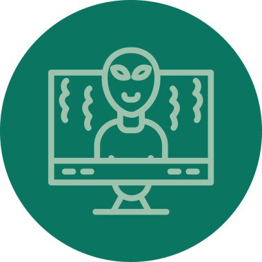 Bir dizüstü bilgisayar simgesinin vektör illüstrasyonu