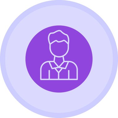 vector illustration of modern b lack icon of businessman
