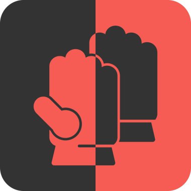 Boks eldivenleri simgesi basit tarzı beyaz arka plan üzerinde izole