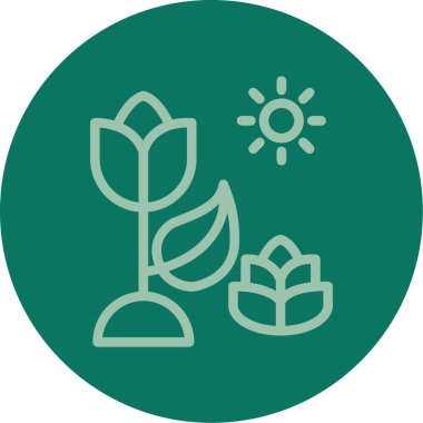 Yeşil yaprak simgesinin vektör illüstrasyonu