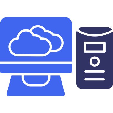 bulut depolama simgesi, vektör illüstrasyonu