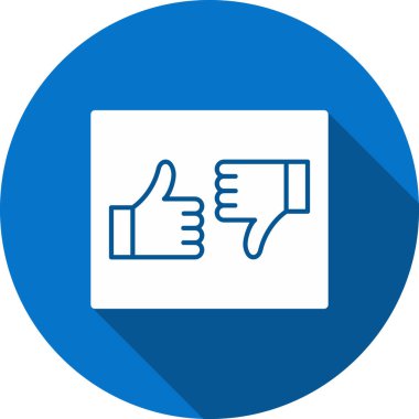 Baş parmağın yukarı simgesinin vektör illüstrasyonu