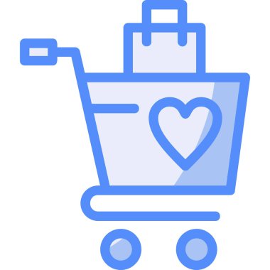 Alışveriş sepeti simgesi basit tasarım