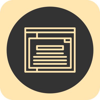 Belge. Web simgesi vektör illüstrasyonu