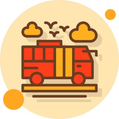 İtfaiye. Web simgesi vektör illüstrasyonu