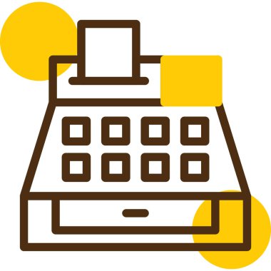 Bir hesap makinesi simgesinin vektör illüstrasyonu