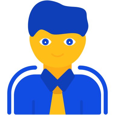 iş adamı avatar simgesi düz stil