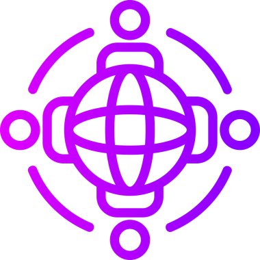 genel ağ simgesi, vektör illüstrasyonu