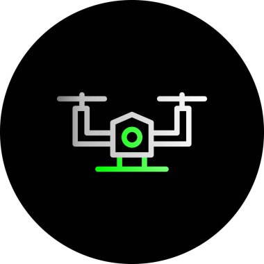 Drone web simgesi, vektör illüstrasyonu